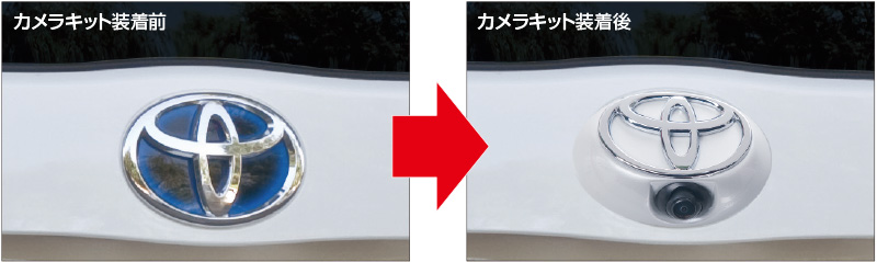 カメラキット装着前 ⇒ カメラキット装着後