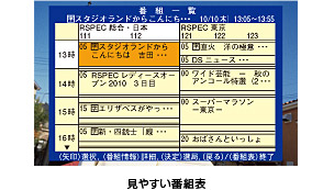 見やすい番組表・字幕表示