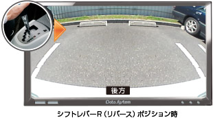 シフトレバーがR(リバース)ポジション時